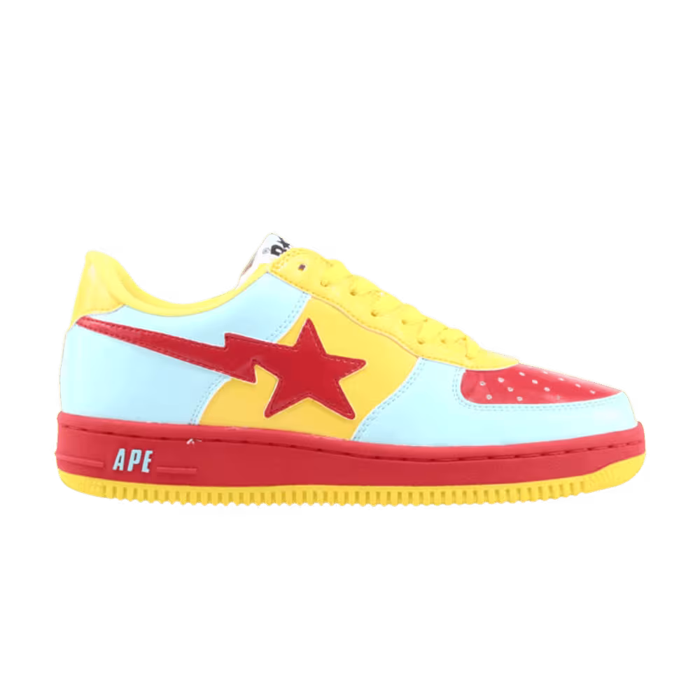 Bapesta FS-001 Low Red Yellow Light Blue