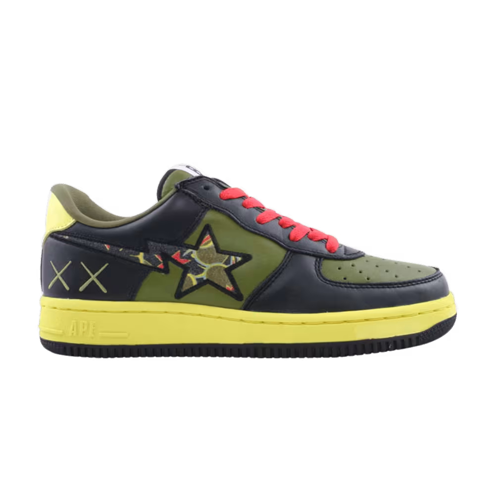 Kaws x Bapesta FS-001 Low Red Black