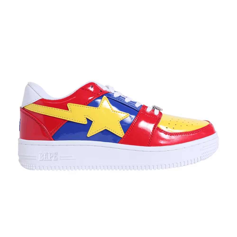 Bapesta Low Red Blue Yellow