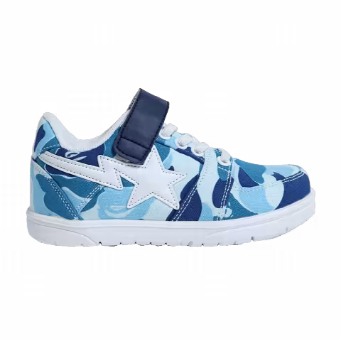 Bapesta Low Kids 'Blue ABC Camo'