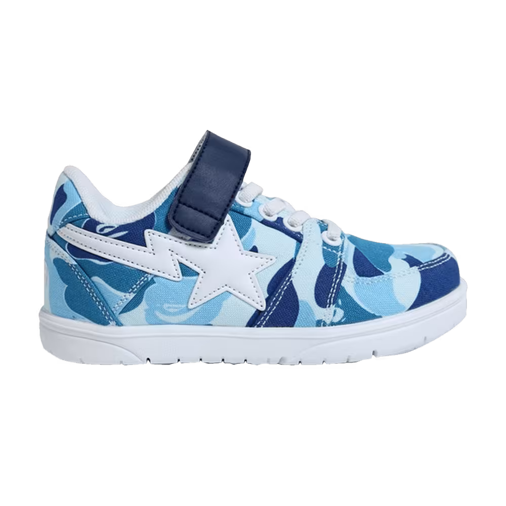 Bapesta Low Kids Blue ABC Camo