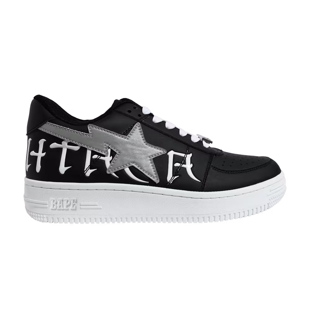 Bapesta Low Black Reflective