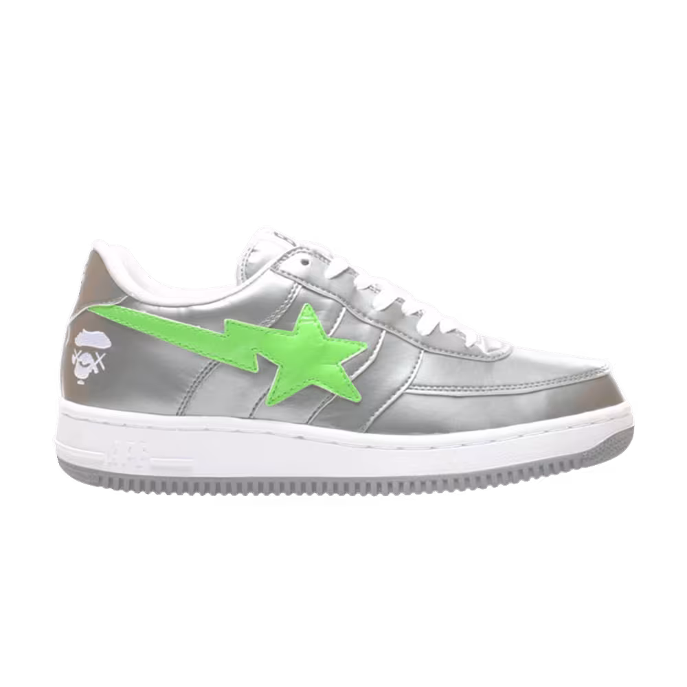 Kaws x Bapesta FS-029 Low Silver