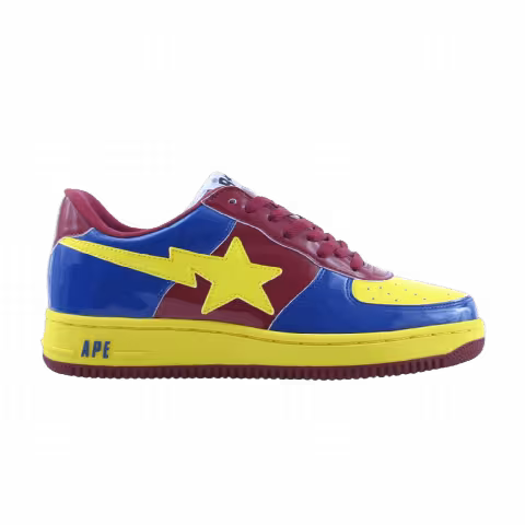 Bapesta FS-001 Low 'Burgundy Yellow Blue'
