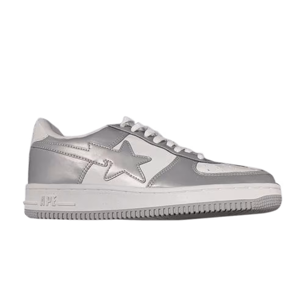 Bapesta FS-001 Low Silver White