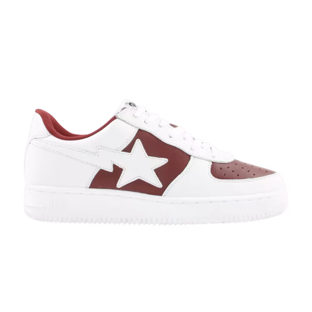 Bapesta FS-001 Low White Burgundy