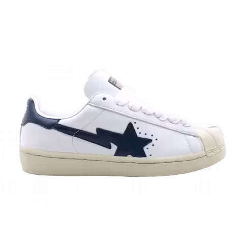 BAPE Skullsta FS-004 Low 'White Navy'