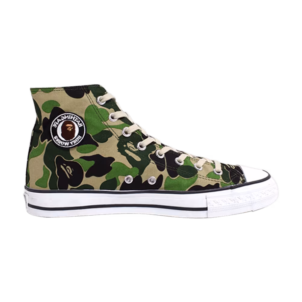 Stussy x BAPE Apesta Canvas Hi Green Tan White