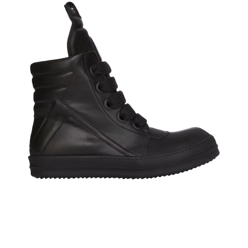 Rick Owens Lido Jumbo Laced Geobasket High Black