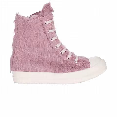 Rick Owens Wmns Lido Runway High Sneaker 'Dusty Pink Cow Fur'