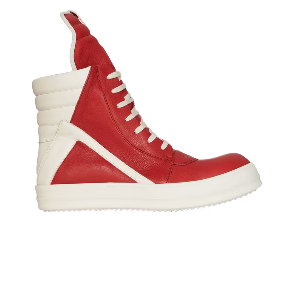 Rick Owens Lido Geobasket High Cardinal Red Milk