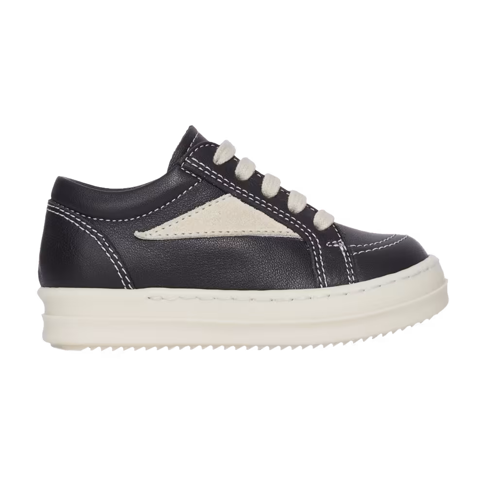 Rick Owens Babygeo Lido Vintage Sneaker Little Kid Black Milk