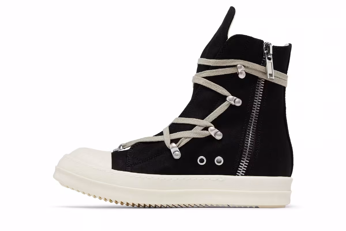 Rick Owens Women's Lido DRKSHDW Hexa High Black Milk, view 4