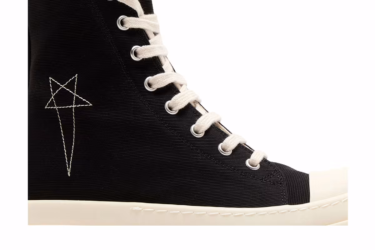 Rick Owens Women's Lido DRKSHDW Pentagram High Black Milk, view 3