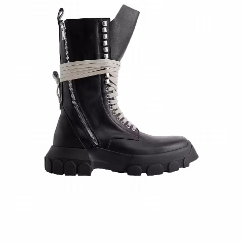 Rick Owens Lido Jumbo Laced Lace-Up Bozo Boot 'Black'