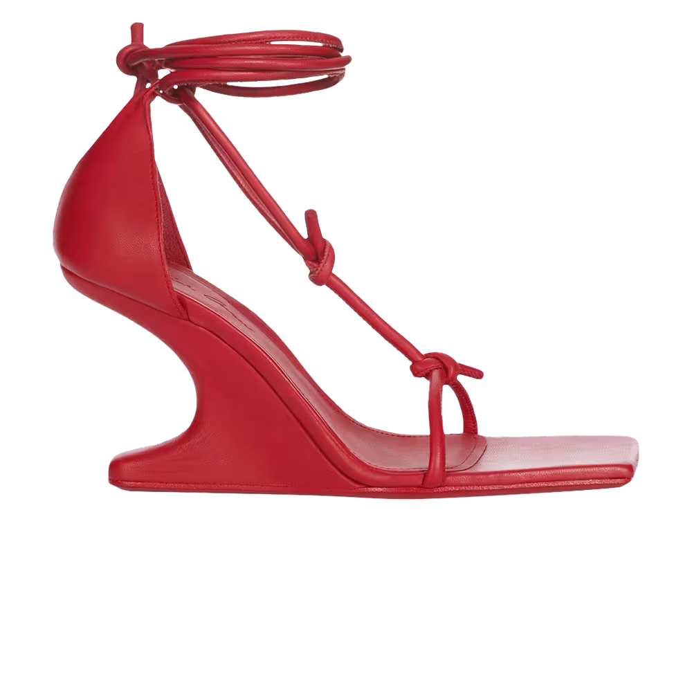 Rick Owens Women's Lido Cantilever 8 T Straps Sandal Cardinal Red