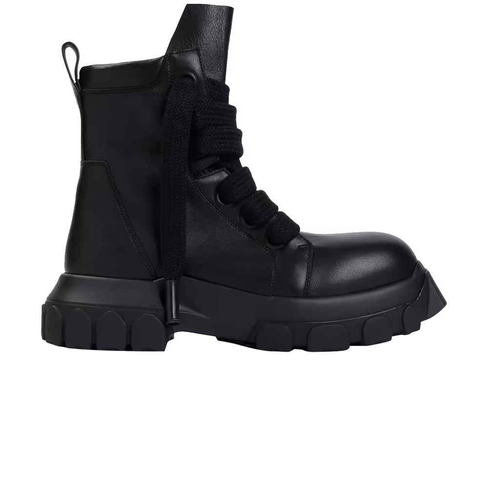 Rick Owens Lido Jumbo Laced Bozo Tractor High Black