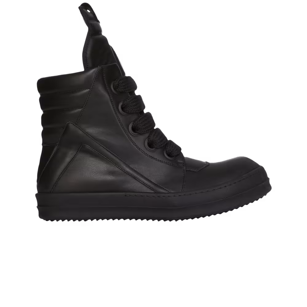 Rick Owens Lido Jumbo Laced Geobasket High Black