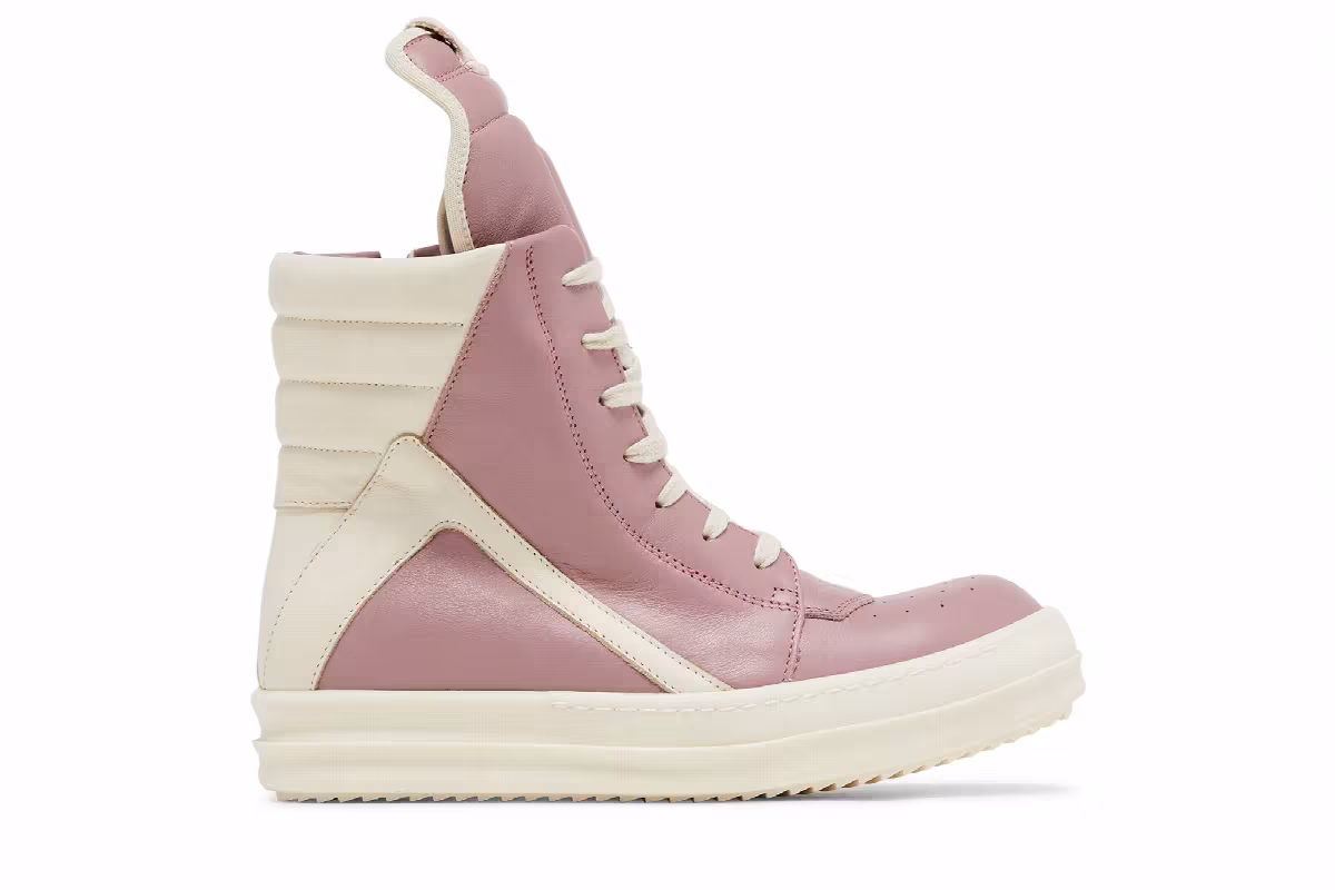 Rick Owens Women's Lido Geobasket High Dusty Pink, view 2