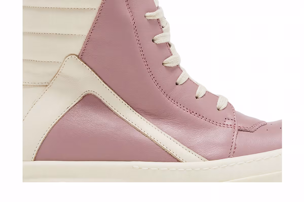 Rick Owens Women's Lido Geobasket High Dusty Pink, view 3