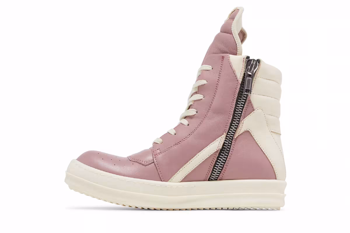 Rick Owens Women's Lido Geobasket High Dusty Pink, view 4