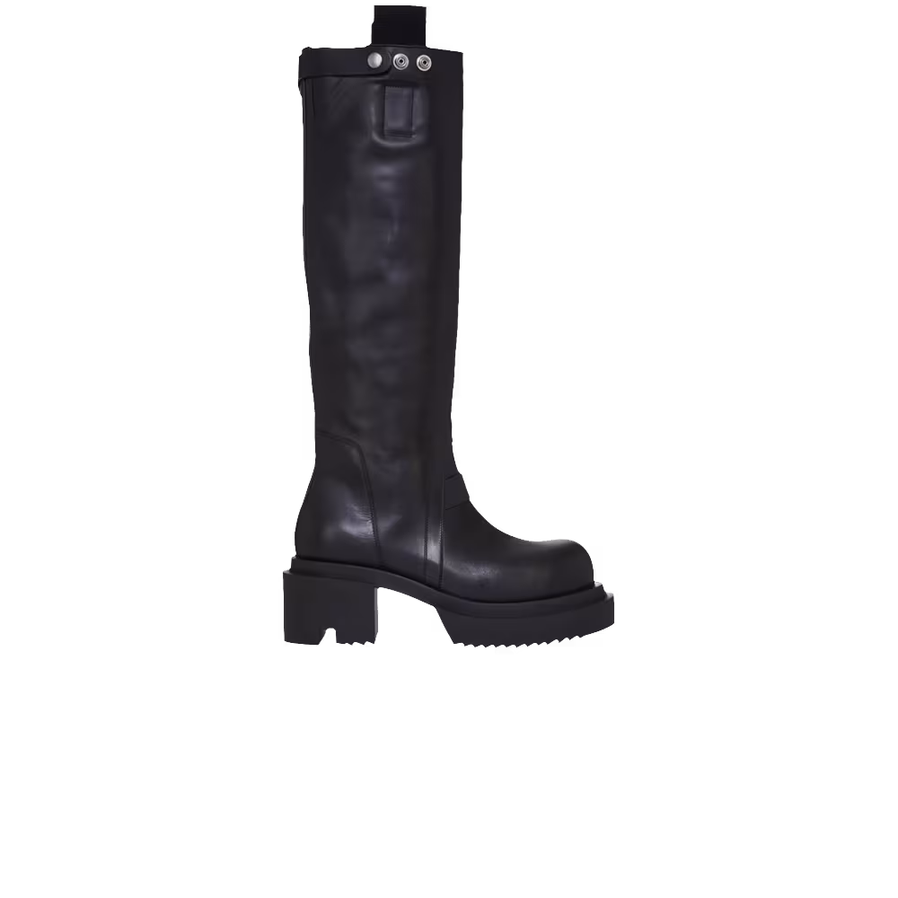 Rick Owens Luxor Knee Pull On Bogun Boot Black