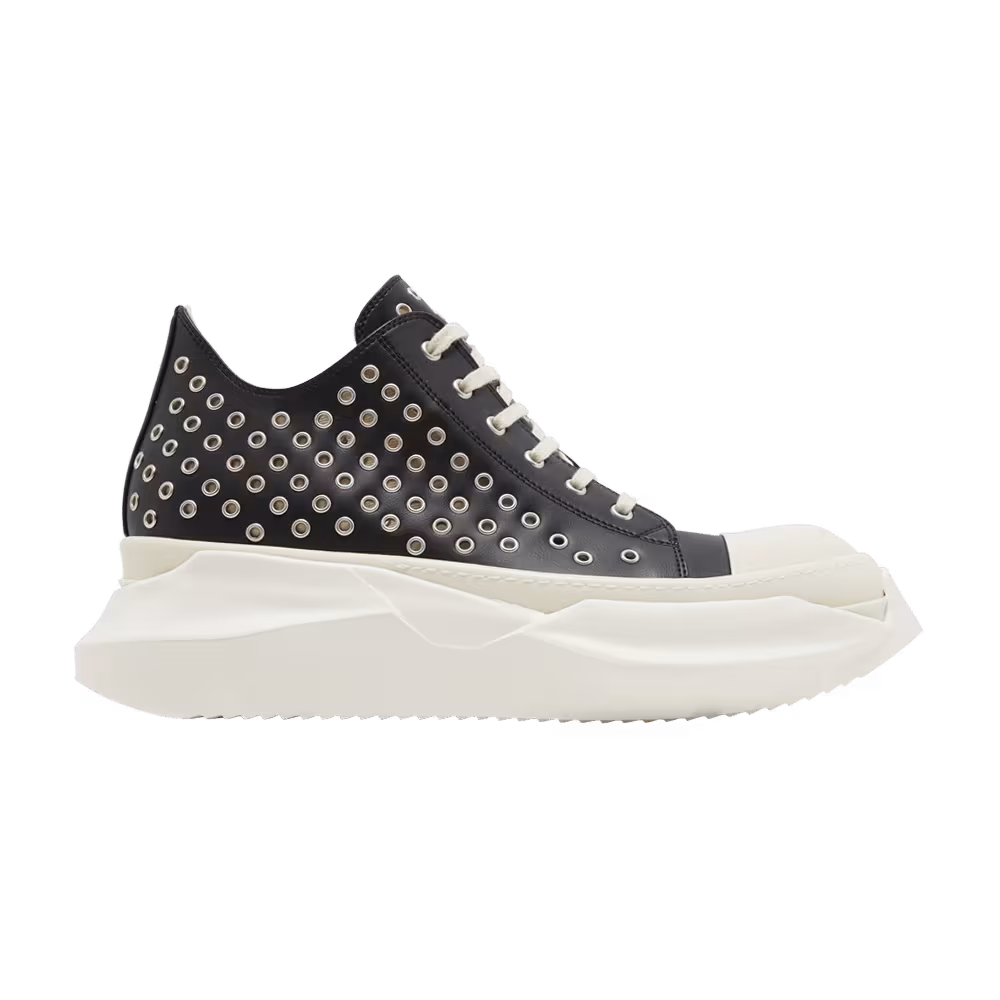 Rick Owens EDFU DRKSHDW Vegan Leather Eyelet Abstract Low Black Milk