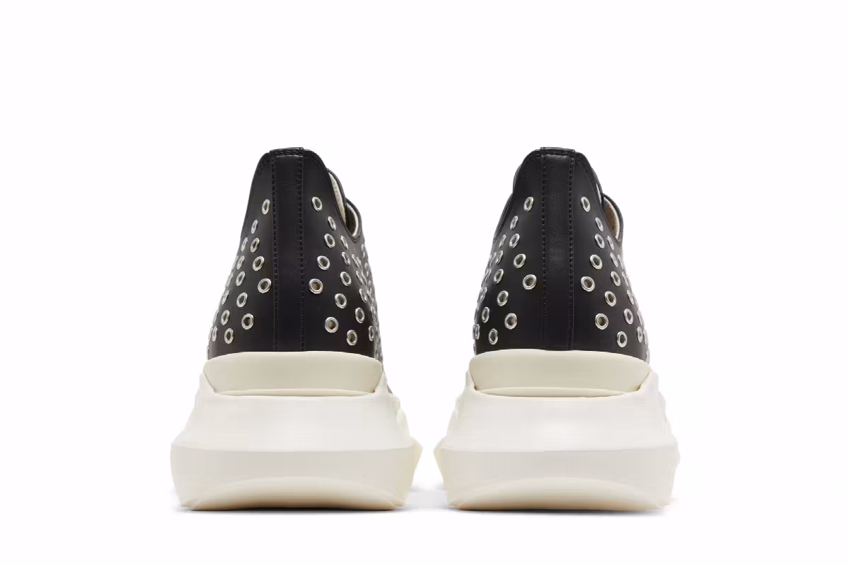 Rick Owens EDFU DRKSHDW Vegan Leather Eyelet Abstract Low Black Milk, view 7