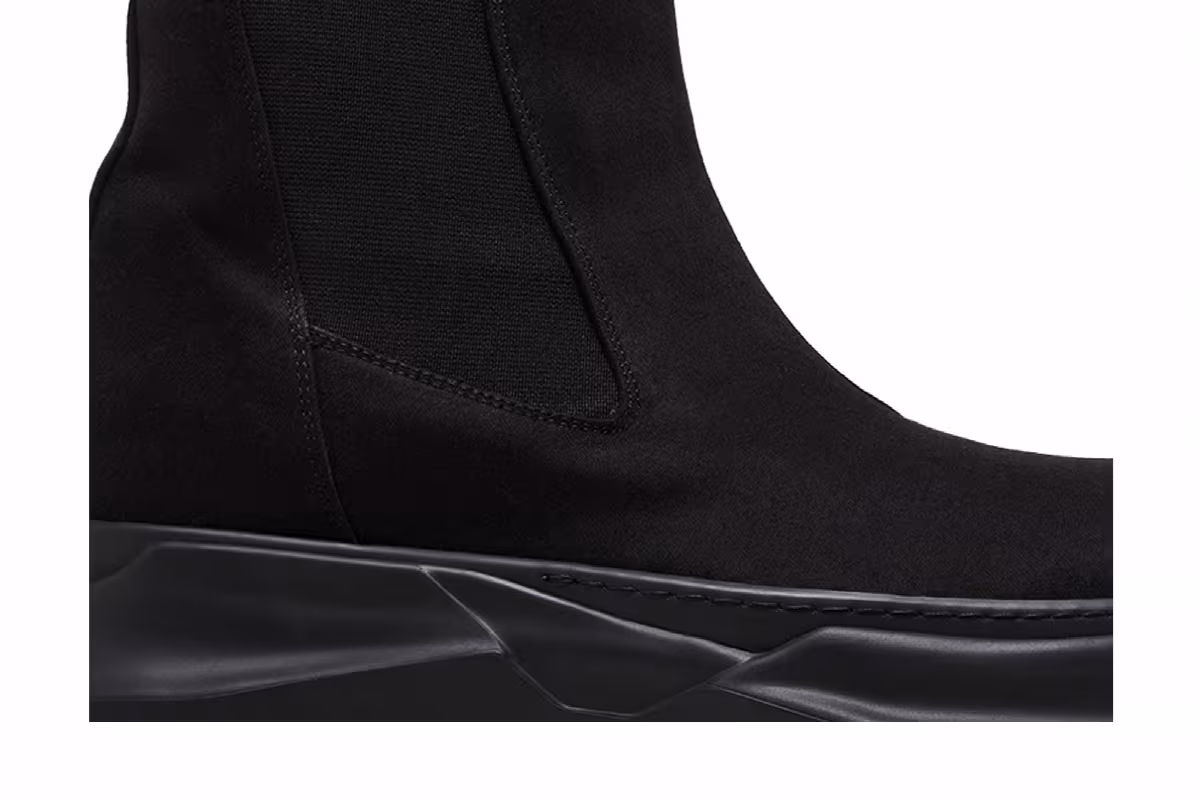 Rick Owens DRKSHDW Beatle Abstract Boot Black, view 3