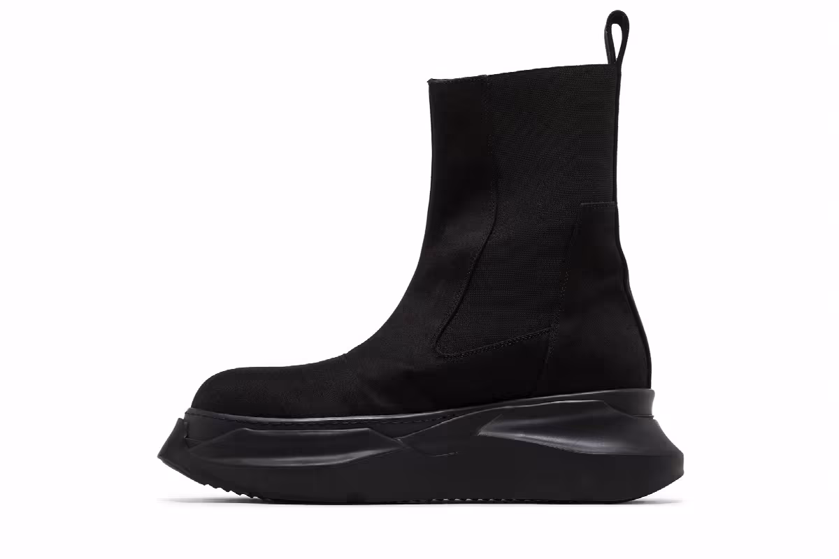 Rick Owens DRKSHDW Beatle Abstract Boot Black, view 4