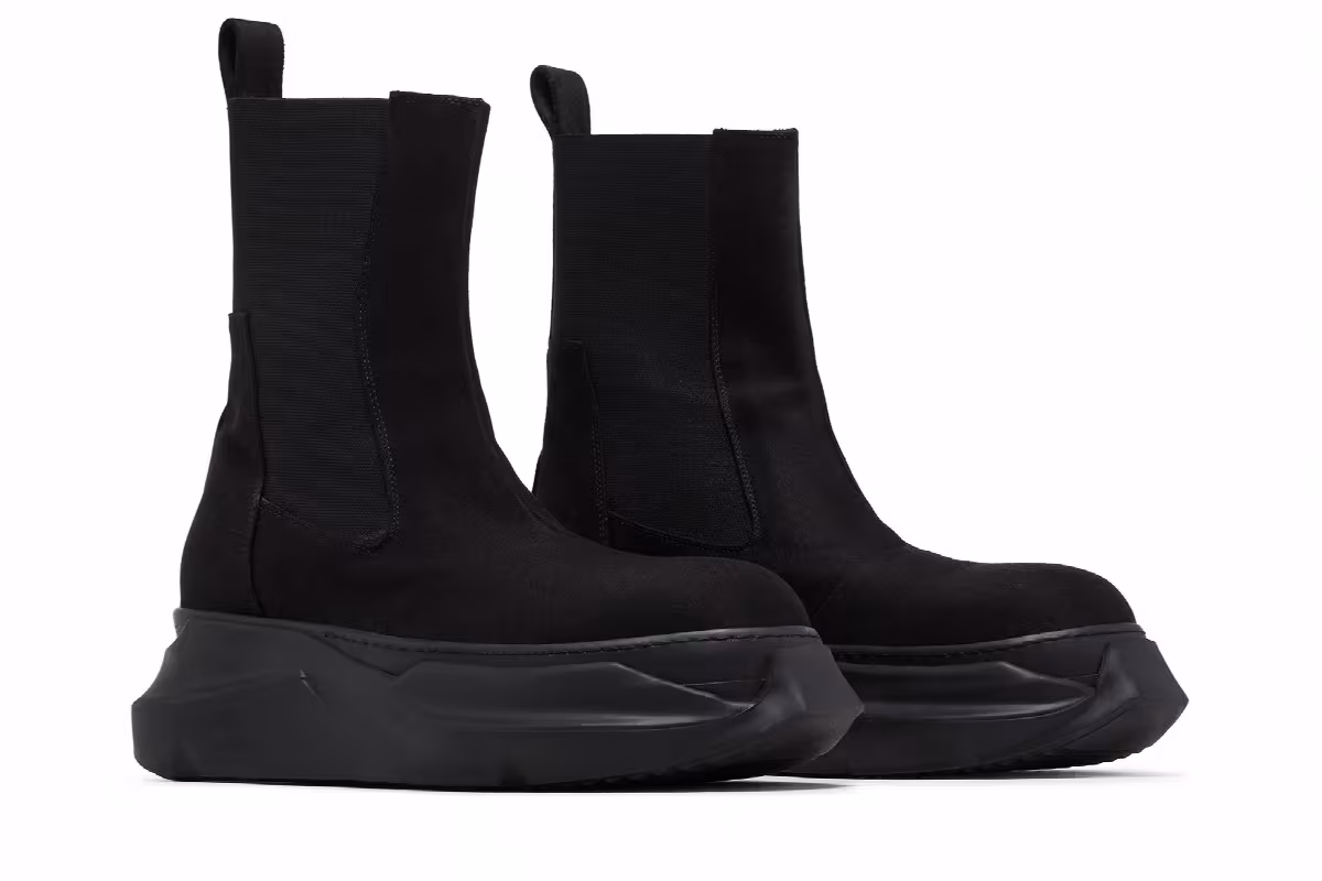 Rick Owens DRKSHDW Beatle Abstract Boot Black, view 9