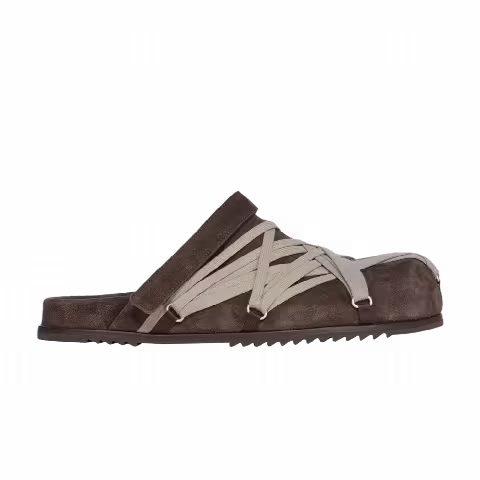 Rick Owens Concordians Megalaced Mule Granola 'Brown Suede'