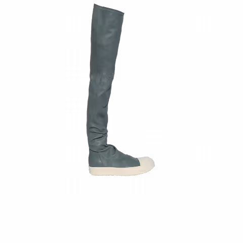 Rick Owens Wmns Hollywood Knee-High Stocking Sneaks 'Mouthwash Milk'