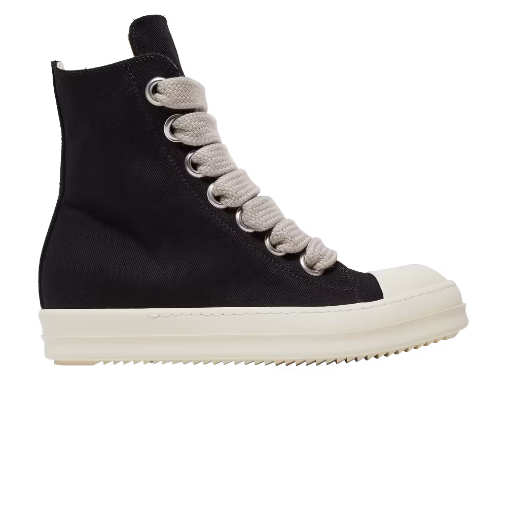 Rick Owens DRKSHDW Fogachine Cotton Denim Megalace High Black Milk
