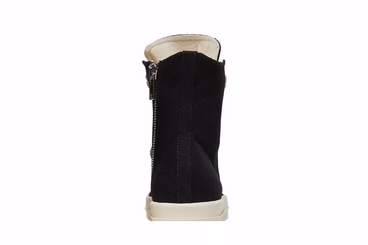 Rick Owens DRKSHDW Fogachine Cotton Denim Megalace High Black Milk, view 8