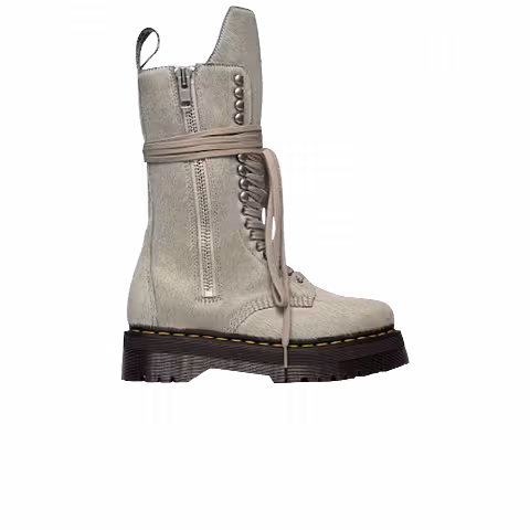 Dr. Martens x Rick Owens Wmns Strobe Calf Length Boot 'Furry Pearl'