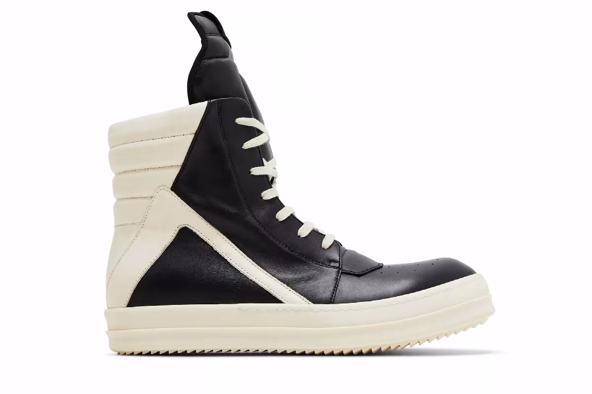 Rick Owens EDFU Geobasket Black Milk, view 2