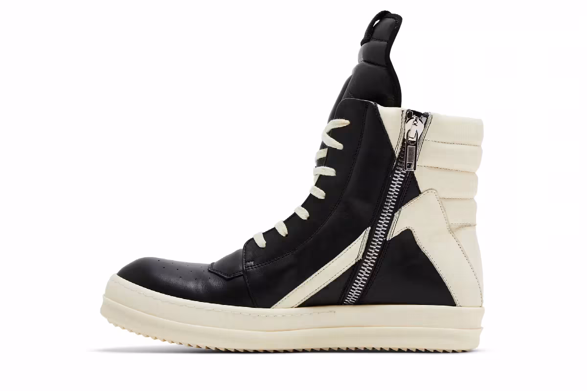 Rick Owens EDFU Geobasket Black Milk, view 4