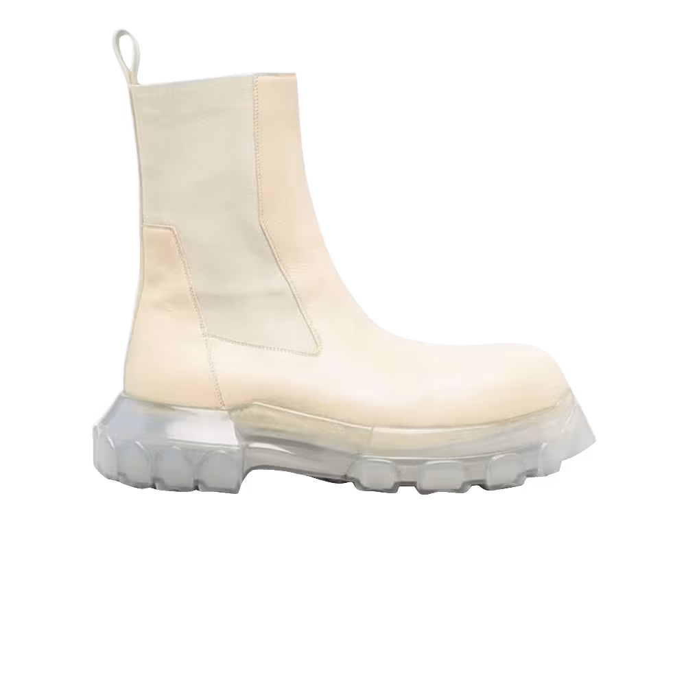Rick Owens Beatle Bozo Tractor Vanilla Clear