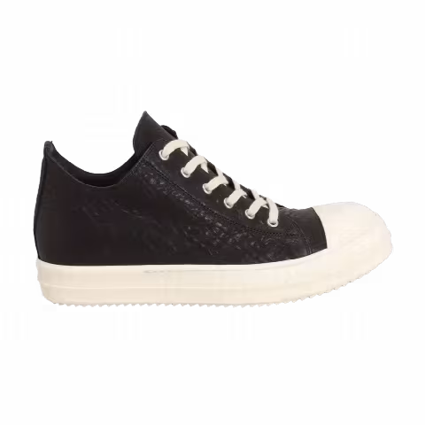 Rick Owens Strobe Leather Low 'Black Milk'