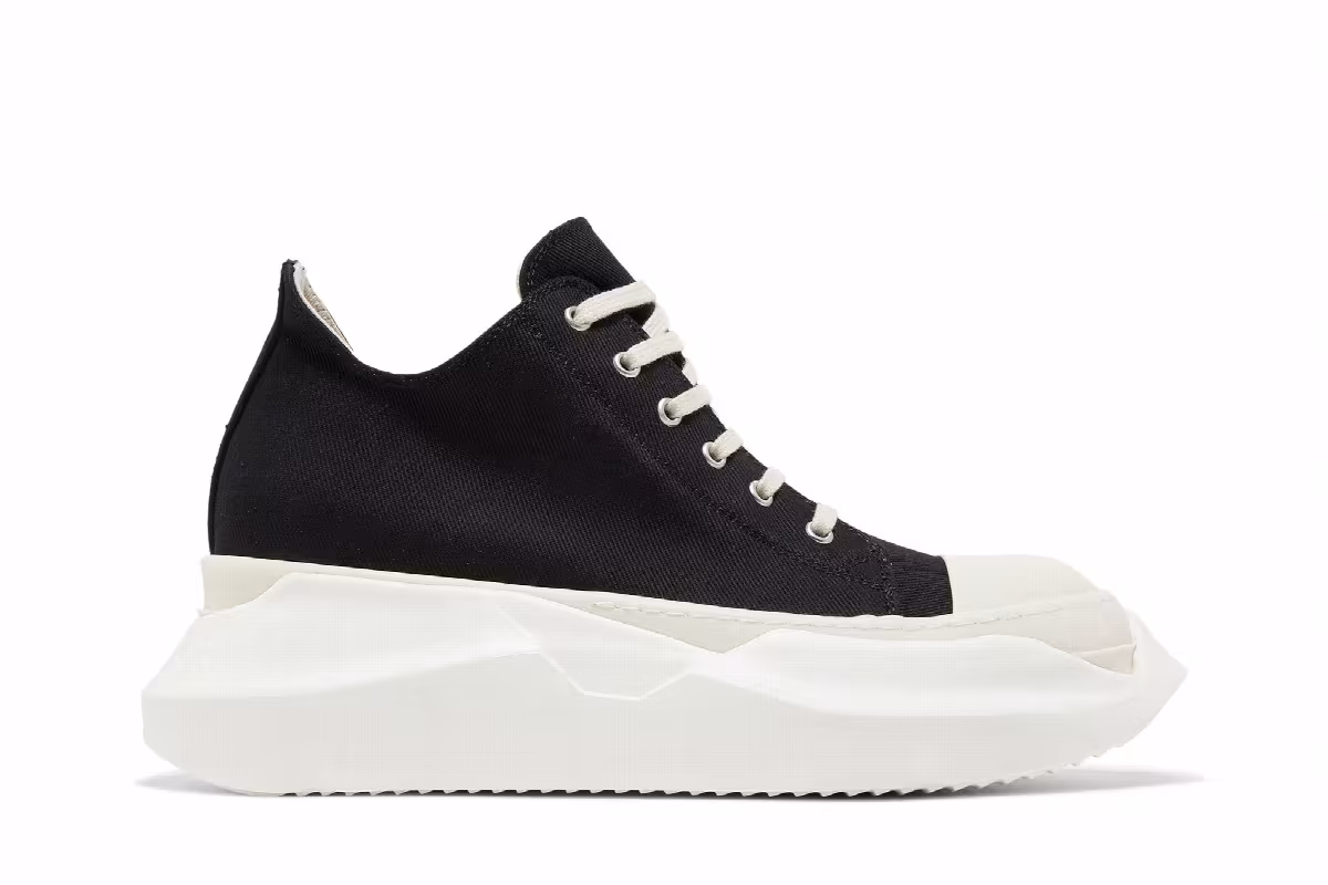 Rick Owens DRKSHDW Strobe Cotton Denim Abstract Low Black Milk, view 2