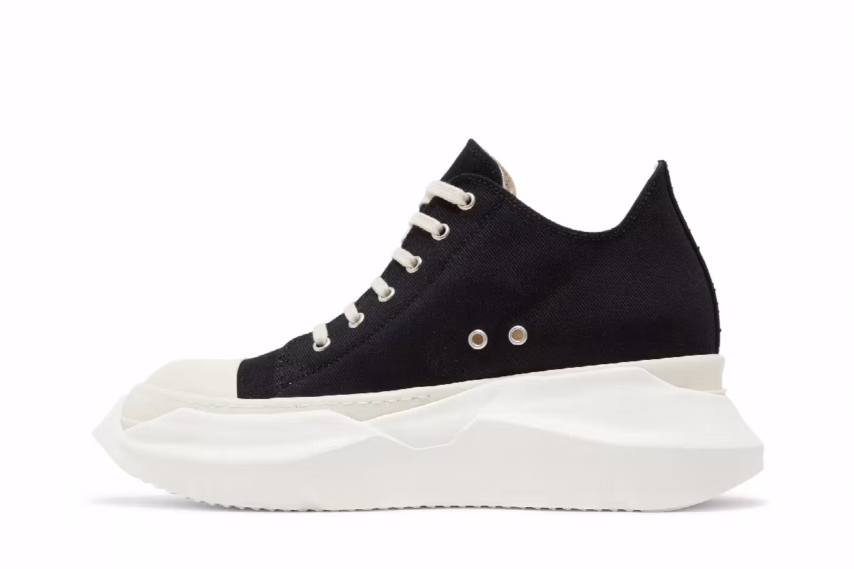 Rick Owens DRKSHDW Strobe Cotton Denim Abstract Low Black Milk, view 4