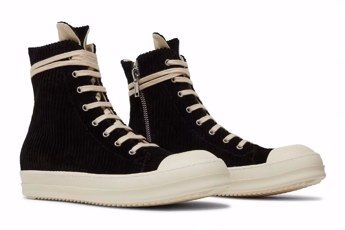 Rick Owens DRKSHDW High Black Corduroy, view 9