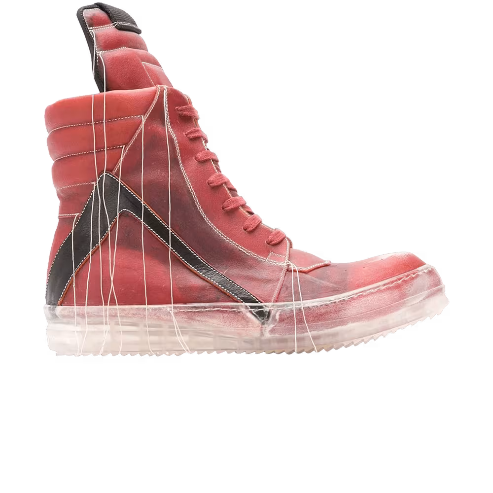 Rick Owens Geobasket High Red