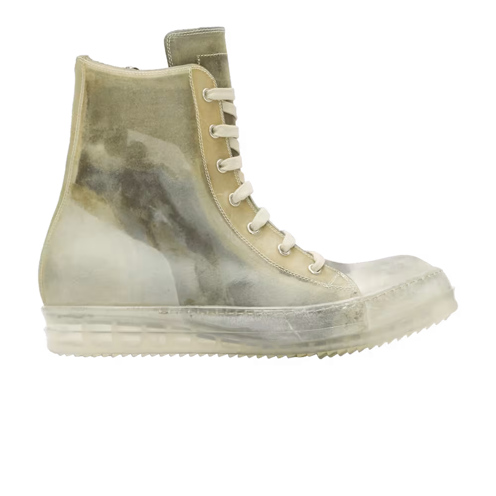 Rick Owens Geobasket High Green Transparent