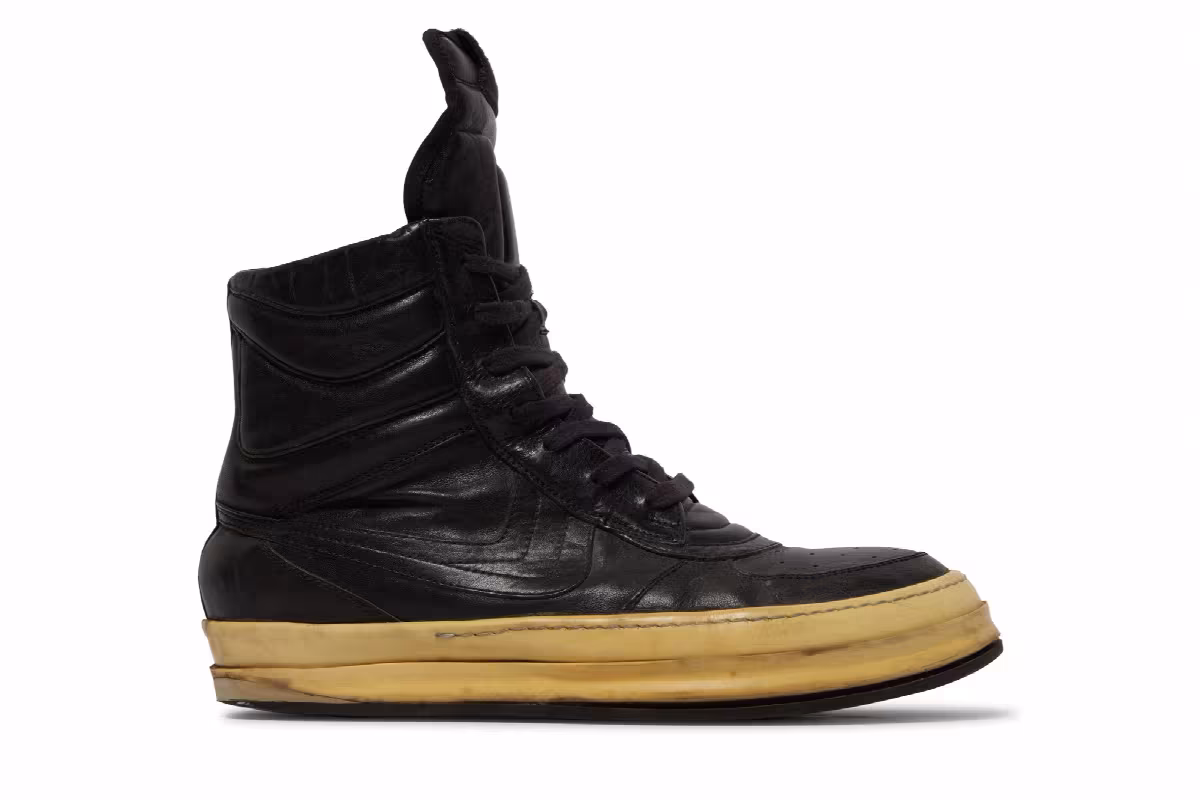 Rick Owens Pig Leather Dunks Dustulator - Black, view 2