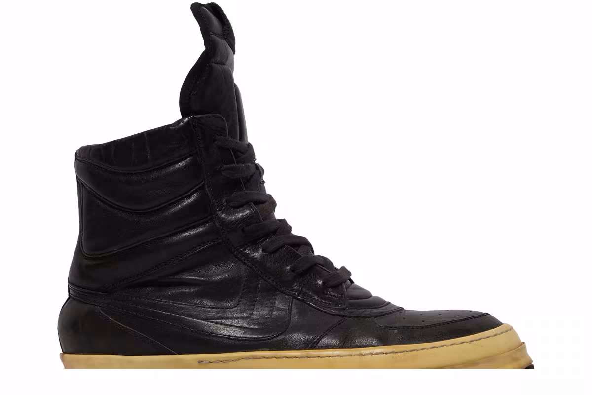 Rick Owens Pig Leather Dunks Dustulator - Black, view 3