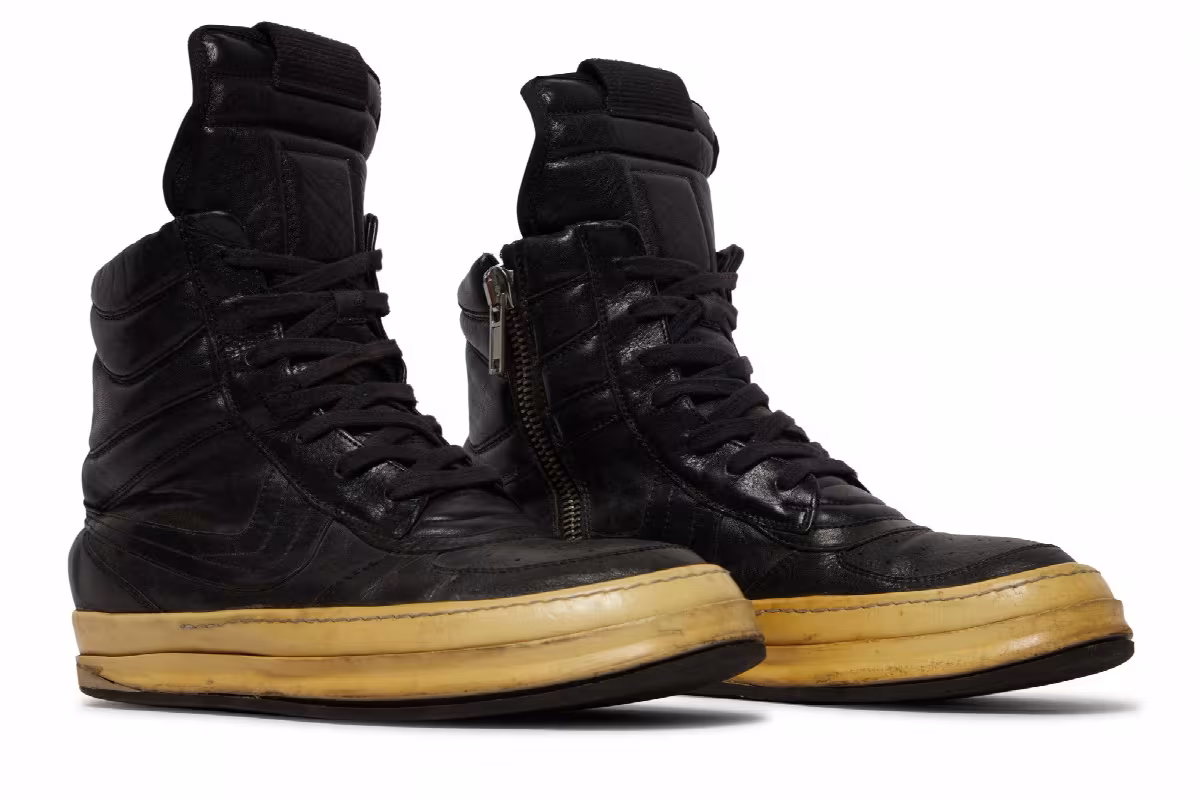 Rick Owens Pig Leather Dunks Dustulator - Black, view 9