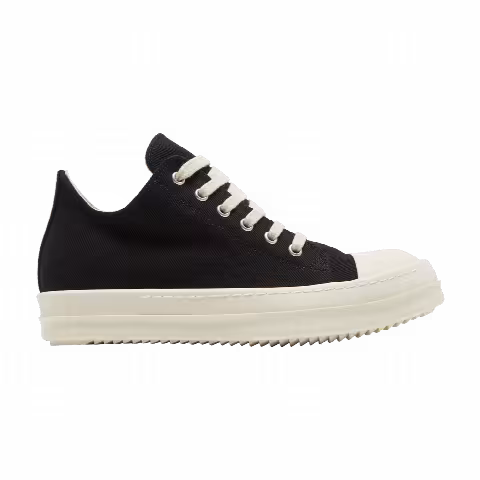 Rick Owens Wmns DRKSHDW Strobe Cotton Denim Low 'Black Milk'