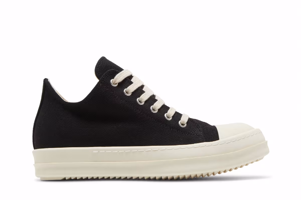 Rick Owens Women's DRKSHDW Strobe Cotton Denim Low Black Milk, view 2